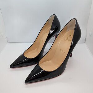 38 EU Christian Louboutin black patent so Kate heels